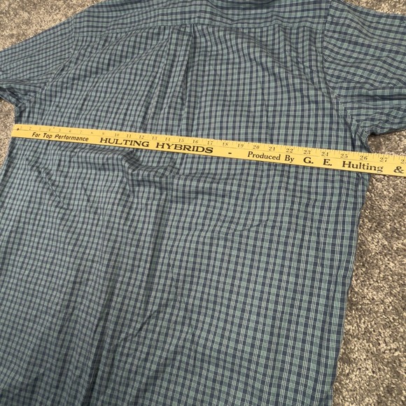 LL Bean Shirt Mens Blue Plaid Kennebunk Sport Button Down XLT Wrinkle Resistant - Picture 6 of 7